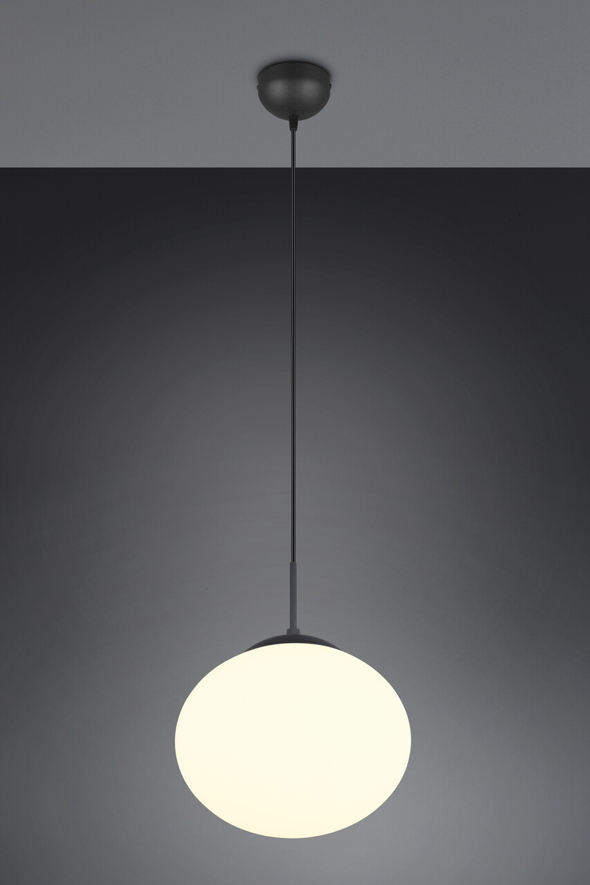 Lustra Fomento, TRIO, 30x150 cm, 15W, 1x E27, metal, negru mat/alb - imagine 6